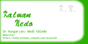 kalman nedo business card