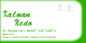 kalman nedo business card